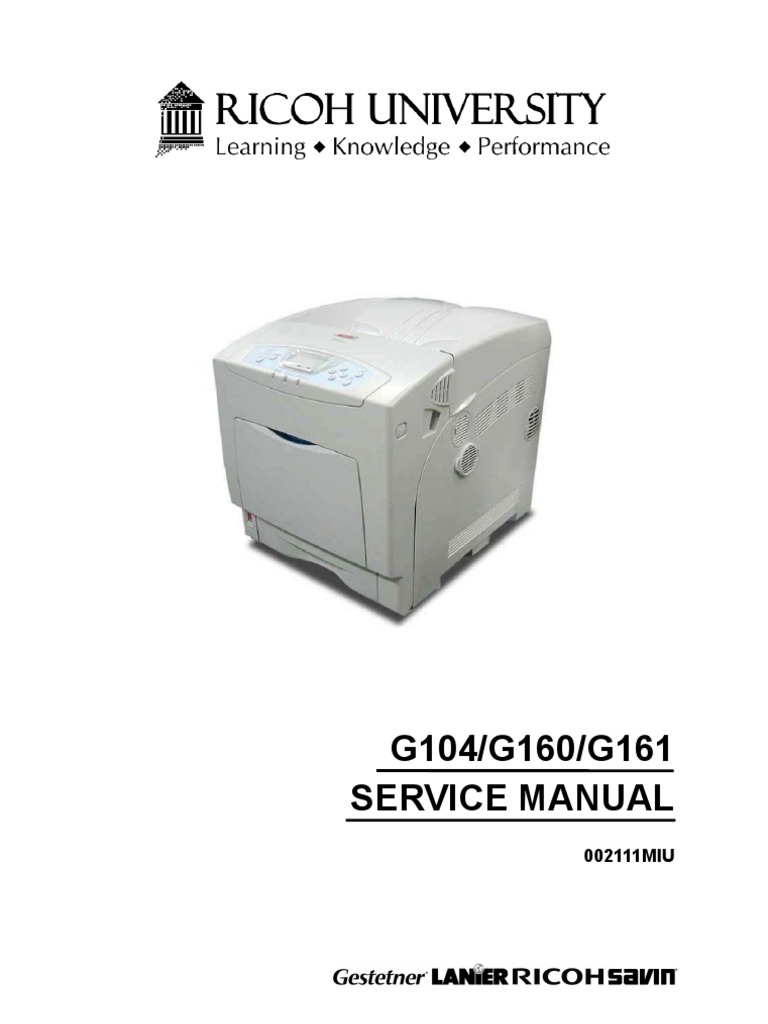 Manual Service G160 Gestetner 7526dn Ac Power Plugs And Sockets Printer Computing