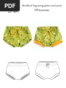 119 Bummies: Brindille & Twig Sewing Pattern and Tutorial