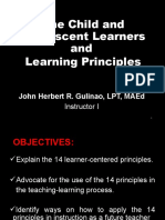 The Child and Adolescent Learners and Learning Principles: John Herbert R. Gulinao, LPT, Maed