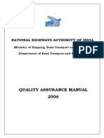 6756035 NHAI Quality Assurance Manual