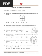 Math Kangaroo Practice Problems (Grades 1-8) | PDF | Geometry ...