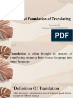 Theoretical Foundation of Translating