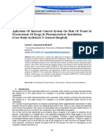 Aplication of Internal Control System On Risk of Fraud in Procurement of Drugs in Pharmaceutical Installation (Case Study in District X General Hospital)