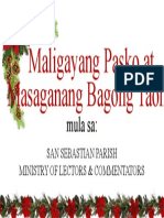 Maligayang Pasko at Masaganang Bagong Taon!: San Sebastian Parish Ministry of Lectors & Commentators
