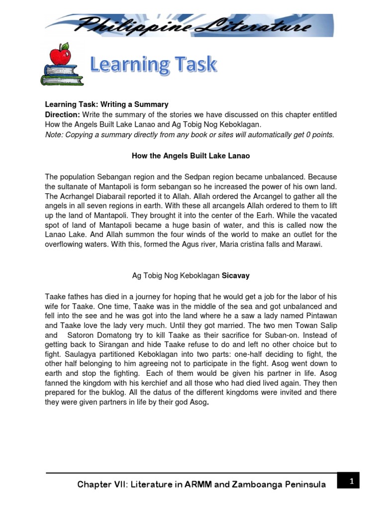 Chapter Vii - Learning Task - Racca, John Patrick Olsum4 | PDF