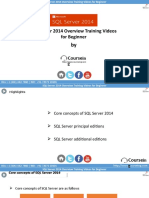 SQL Server 2014 Overview Training Videos for Beginners