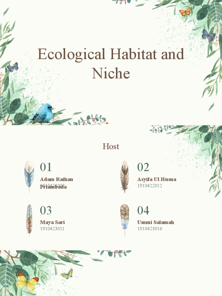 Group 2 Habitat and Niche PDF Ecological Niche Conservation Biology