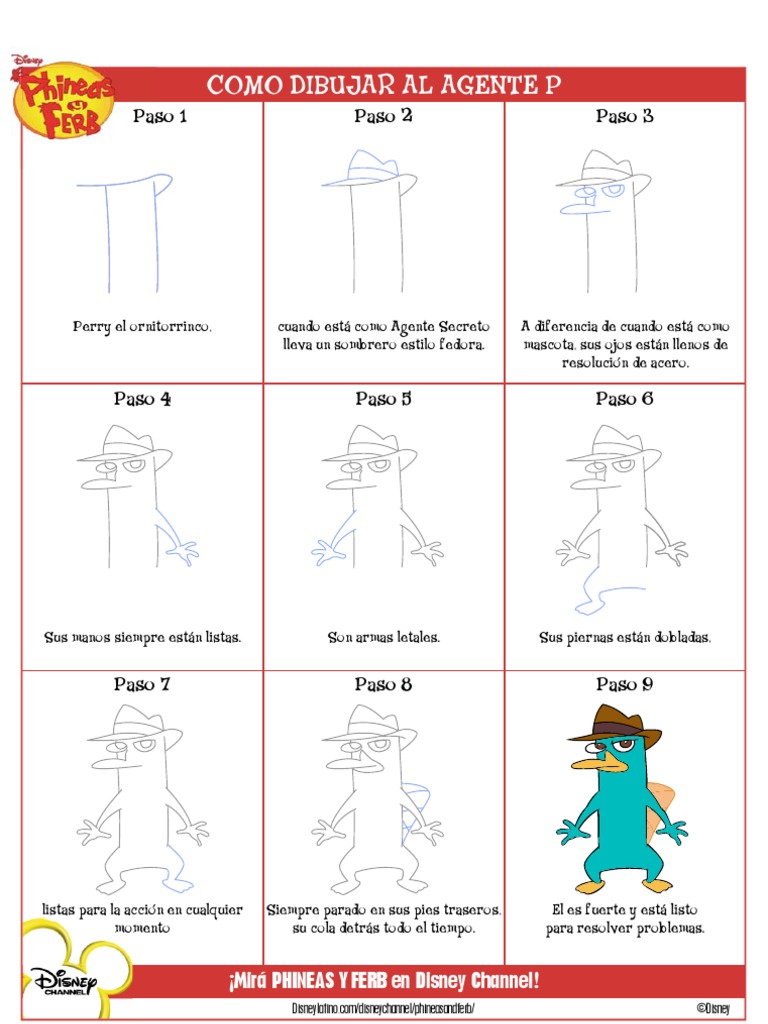 Perry El Ornitorrinco Para Colorear