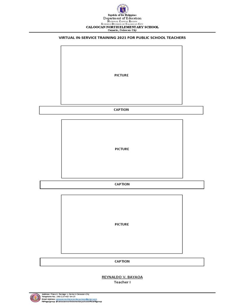 Grade 5 Virtual INSET Template | PDF