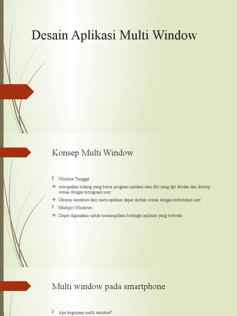 Desain Aplikasi Multi Window | PDF | Komputer