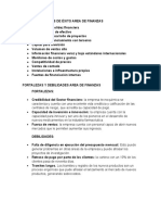 Factores Criticos de Éxito Area de Finanzas