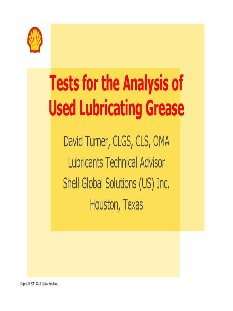 Tests For The Analysis of Used Lubricating Grease | PDF | Titanium ...