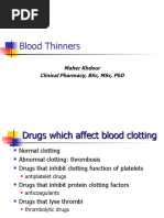 Blood Thinners: Maher Khdour Clinical Pharmacy, BSC, MSC, PHD