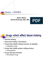 Blood Thinners: Maher Khdour Clinical Pharmacy, BSC, MSC, PHD