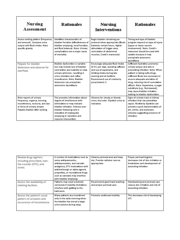 Nursing Care Plan for Urinary Elimination | PDF | Urinary Incontinence ...