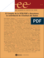 El Congrés de La Iftr/Firt A Barcelona: La Contribució de L'Institut Del Teatre