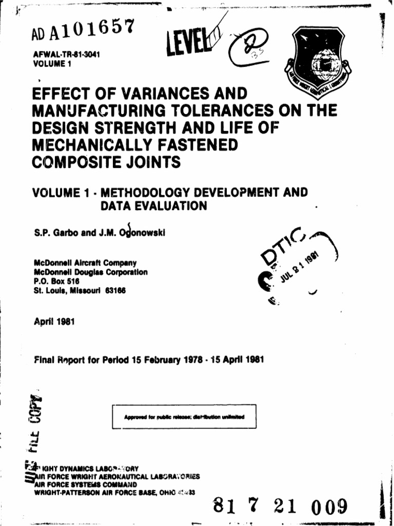 Ada 101657 | PDF | Strength Of Materials | Fatigue (Material)
