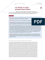 Intravenous Fluids in Acute Decompensated Heart Failure