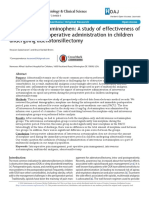 Intravenous Acetaminophen: A Study of Effectiveness of Practice of Intraoperative Administration in Children Undergoing Adenotonsillectomy