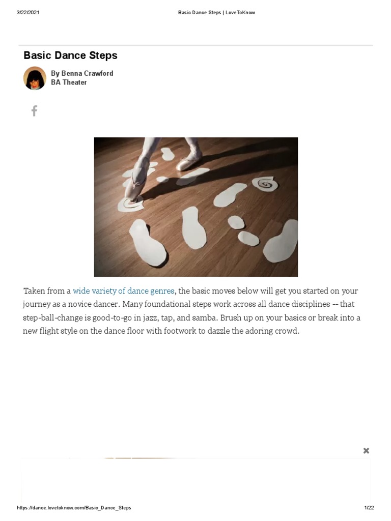 Basic Dance Steps Lovetoknow5 Pdf Foot Ballroom Dance