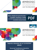 Lei Parcerias 2014 MROSC