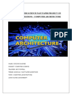 Cape Computer Science Past Paper Project On Module 1 Questions - Computer Architecture