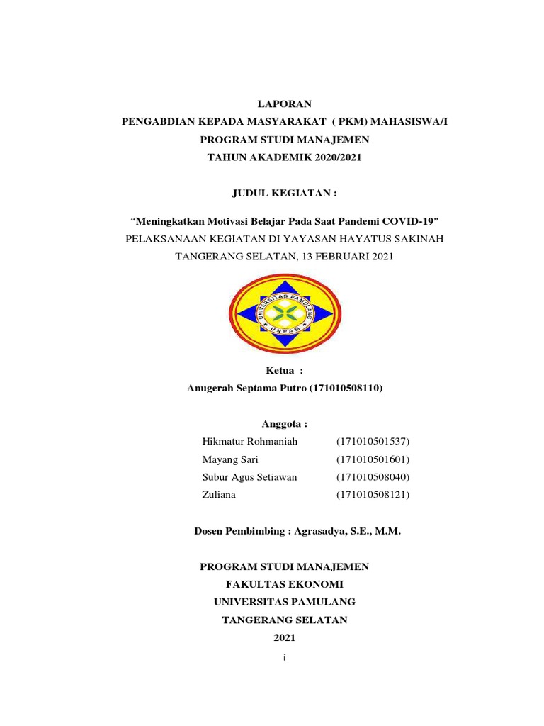 Laporan Pkm Subur Pdf
