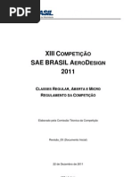 Regulamento SAE AeroDesign Brasil 2011 Rev 00
