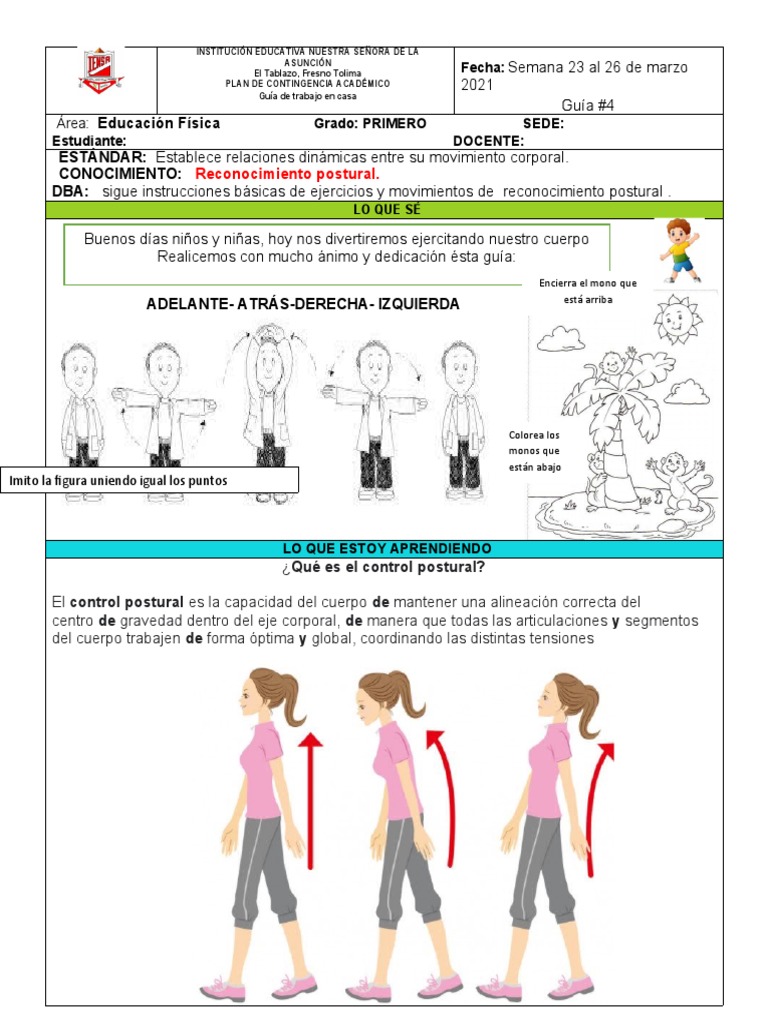 Ejercicios de control postural y equilibrio | PDF | Science | Ciencia y ...