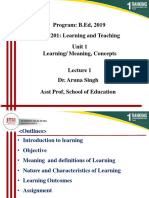 1ppt Meaning, Def, Nature of Learning