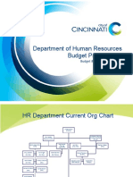 Dept of Human Resources Budget Presentation