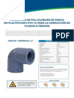 Conexiones de Poli (Cloruro de Vinilo) No Plastificado (Pvc-U) para La Conducción de Fluidos A Presión