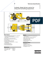 Atlas Copco: DC 17B A Heavy-Duty Articulated, Diesel Driven Carrier For Medium Sized Mining and Tunnelling Equipment