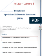 World Trade Law - Lecture 5: Evolution of Special and Differential Treatment (S&D)