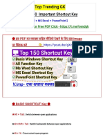 Computer Imp 150 Shortcut Key (Top Trending GK)