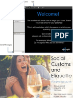 Casual Social Customs and Etiquette 3 - 1