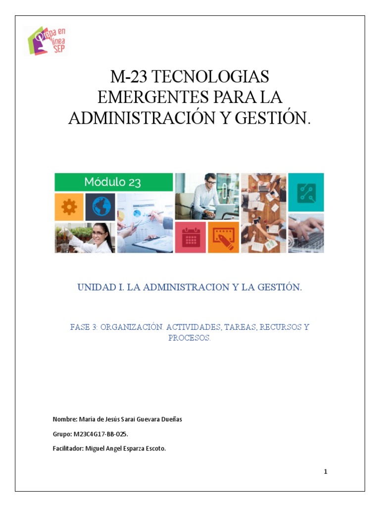 M-23 Tecnologias Emergentes para La Administración Y Gestión | PDF ...