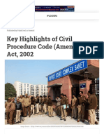 Civil Procedure Code Amendment Act 2002 - Key HIghlights