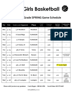 2021 JH GBB Spring 5 6 7 8 Game Schedule