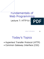 Lecture 7: HTTP and CGI Fundamentals