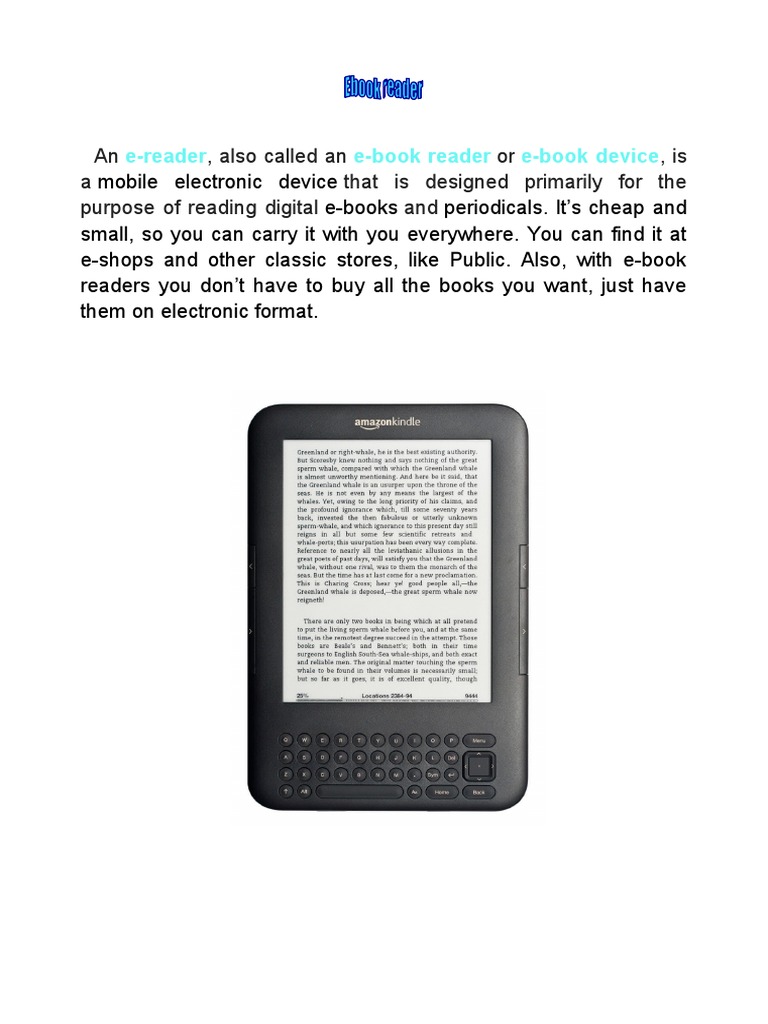 Benefits of Using E-Readers | PDF | General Fiction