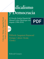 Sindicalismo y Democracia Cubierta Indice y Presentacion