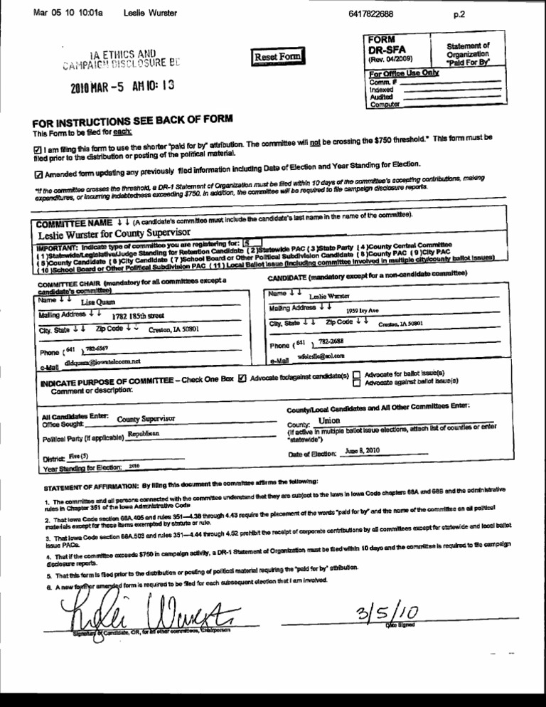 Political Committee Filing Instructions | PDF