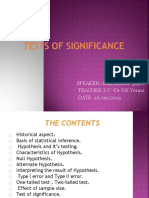 Tests of Significance