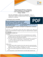 Guía de Actividades y Rúbrica de Evaluación - Unidad 2 - Tarea 3 - Comprender y Aplicar La Reglamentación de Las Organizaciones Solidarias en Colombia