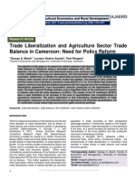PDFTrade Liberalization and Agriculture Sector Trade Balance in Cameroon