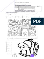 (Template) PRUEBA DE DIAGNÓSTICO INGLÉS 4°básico OK