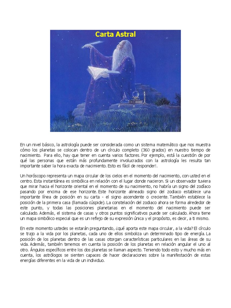 Guía de Interpretación de Carta Astral | PDF | Horóscopo | Astrología