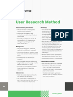 Oup User Research Method