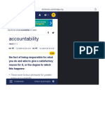Significado de ACCOUNTABILITY en El Diccionario Cambridge Inglés